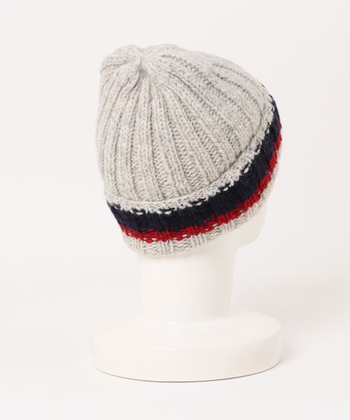 salle de bal（サルデバル）の「2ライン ニット ワッチキャップ（ニットキャップ/ビーニー・レディース・ネイビー系1/グレー系/ホワイト系1/ホワイト系2・FREE）」の5枚目の写真