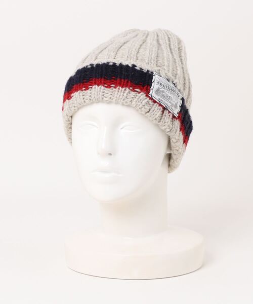 salle de bal（サルデバル）の「2ライン ニット ワッチキャップ（ニットキャップ/ビーニー・レディース・ネイビー系1/グレー系/ホワイト系1/ホワイト系2・FREE）」の9枚目の写真