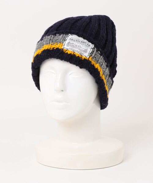 salle de bal（サルデバル）の「2ライン ニット ワッチキャップ（ニットキャップ/ビーニー・レディース・ネイビー系1/グレー系/ホワイト系1/ホワイト系2・FREE）」の10枚目の写真