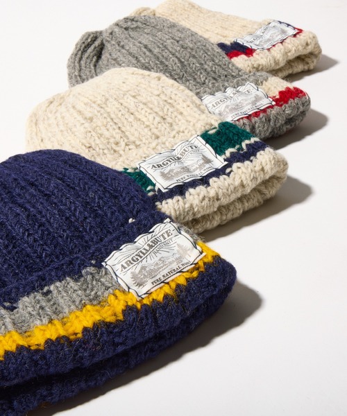 salle de bal（サルデバル）の「2ライン ニット ワッチキャップ（ニットキャップ/ビーニー・レディース・ネイビー系1/グレー系/ホワイト系1/ホワイト系2・FREE）」の6枚目の写真