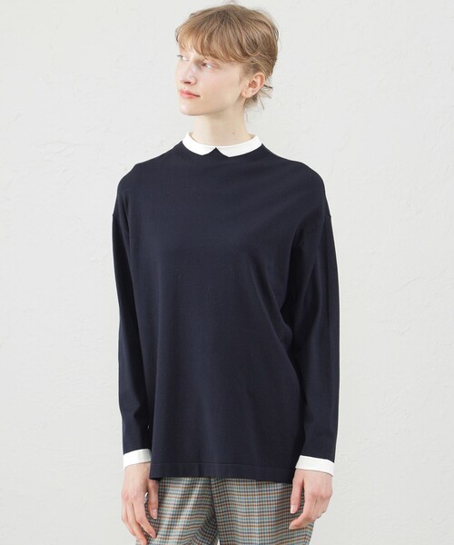 ニット セーター Cleric Collar Knit ワイドフィット レディース MACKINTOSH PHILOSOPHY ニット セーター Cleric Collar Knit