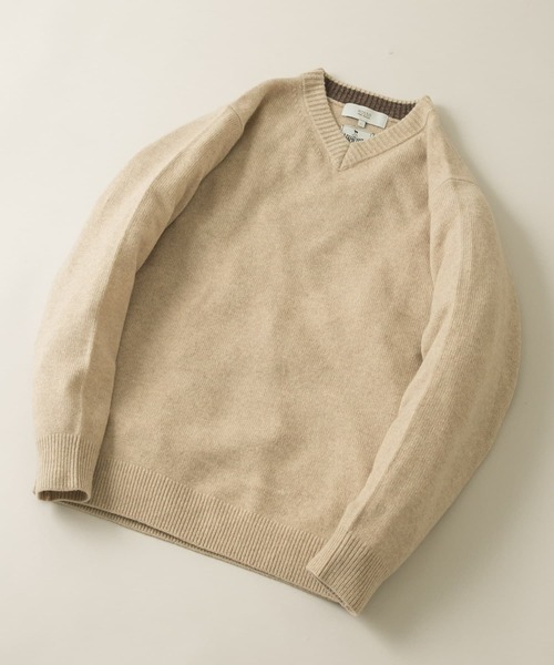 URBAN RESEARCH ROSSO MEN（アーバンリサーチロッソメン）の「『XLサイズあり』ハミルトンラムズウールVネックニット（ニット/セーター・メンズ・ブルー/ブラック/グレー系その他/ベージュ/ネイビー・SMALL/MEDIUM/LARGE/X-LARGE）」の3枚目の写真