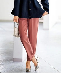 BELLUNA PLUS（ベルーナ）の「裏起毛ジョーゼットテーパードパンツ股下６３ｃｍ（スラックス）」