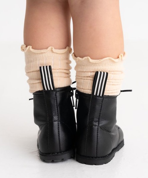 POMPKINS（ポプキンズ）の「【POMPKINS/ポプキンズ】ベビー編み上げブーツ（ブーツ・キッズ・ブラウン/ブラック・15cm/14cm/13cm）」の8枚目の写真