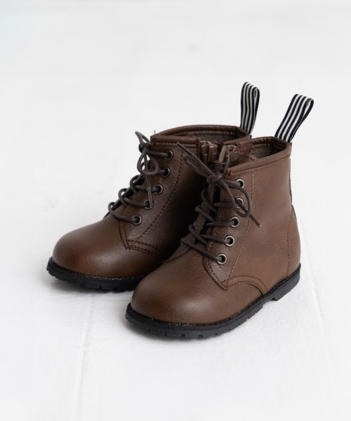 POMPKINS（ポプキンズ）の「【POMPKINS/ポプキンズ】ベビー編み上げブーツ（ブーツ・キッズ・ブラウン/ブラック・15cm/14cm/13cm）」の12枚目の写真