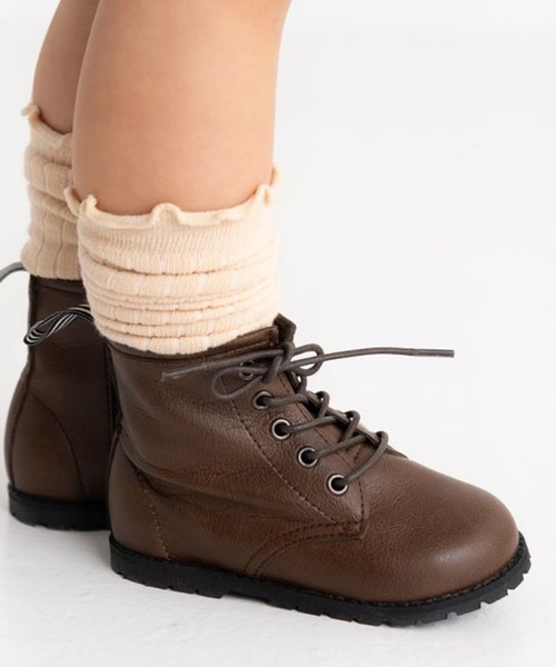 POMPKINS（ポプキンズ）の「【POMPKINS/ポプキンズ】ベビー編み上げブーツ（ブーツ・キッズ・ブラウン/ブラック・15cm/14cm/13cm）」の13枚目の写真