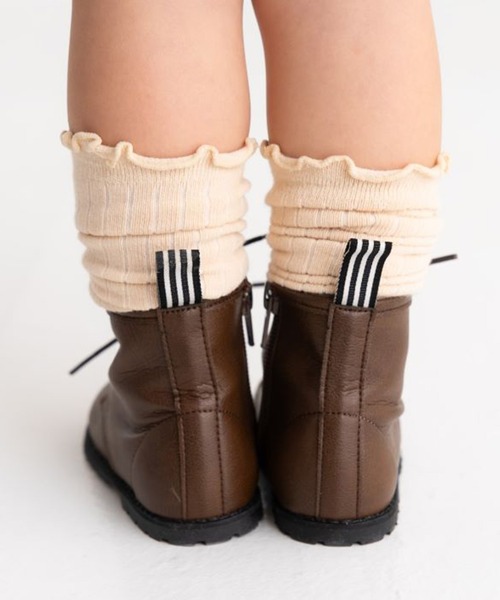 POMPKINS（ポプキンズ）の「【POMPKINS/ポプキンズ】ベビー編み上げブーツ（ブーツ・キッズ・ブラウン/ブラック・15cm/14cm/13cm）」の14枚目の写真
