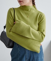 【WEB限定】袖フレアハイネックニット
