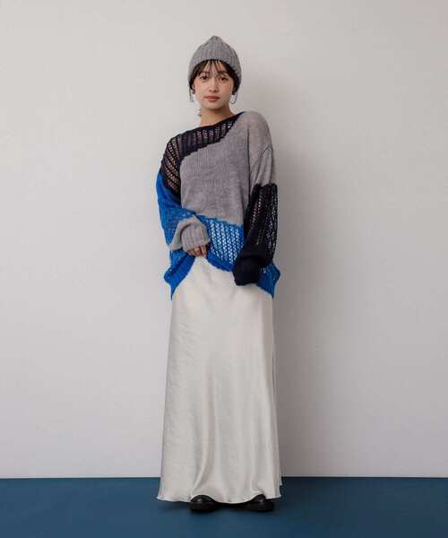 SENSE OF PLACE by URBAN RESEARCH（センスオブプレイスバイアーバンリサーチ）の「スパンコールニットキャップ（ニットキャップ/ビーニー・レディース・グレー/ブルー・ONE）」の13枚目の写真