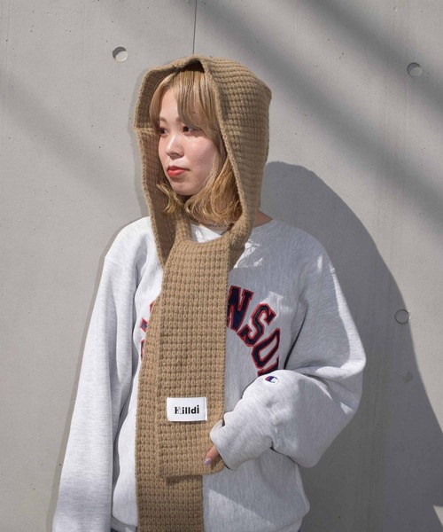 WEGO（ウィゴー）の「WEGO/ニット帽 フード付きマフラー（マフラー