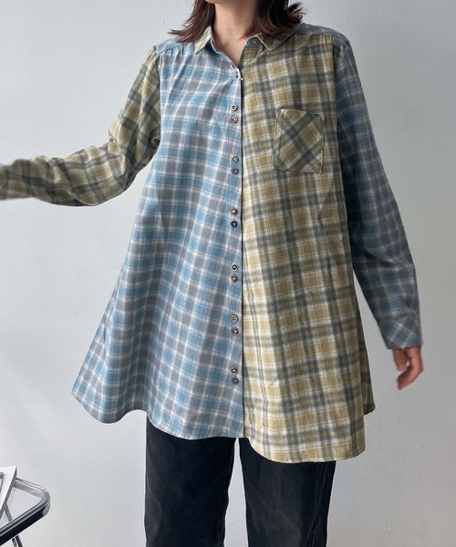 AS KNOW AS plus(アズノゥアズプラス)の「◇スラリ見えパターンギャザーチュニック(チュニック・レディース・ブラック系/オフホワイト/グレイッシュベージュ/ブラック系その他/グリーン系その他/ブルー系その他/ブルー系2/ブラック系その他2/ブルー系その他2/ベージュ系1/ブラック系1/グリーン系1・FREE)」の10枚目の写真