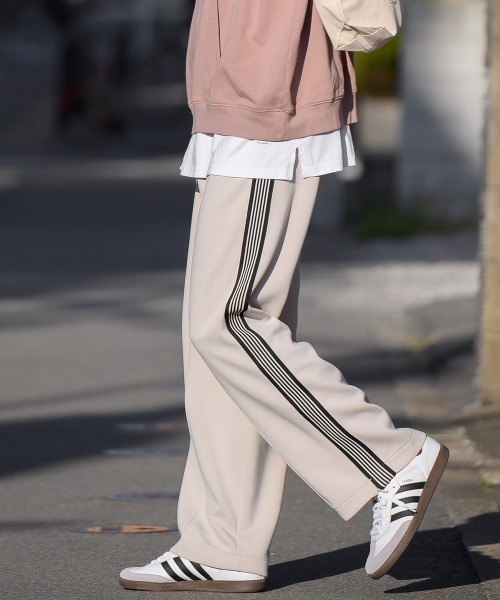 メンズ ダンボールニットライン入りトラックパンツ（スウェットパンツ