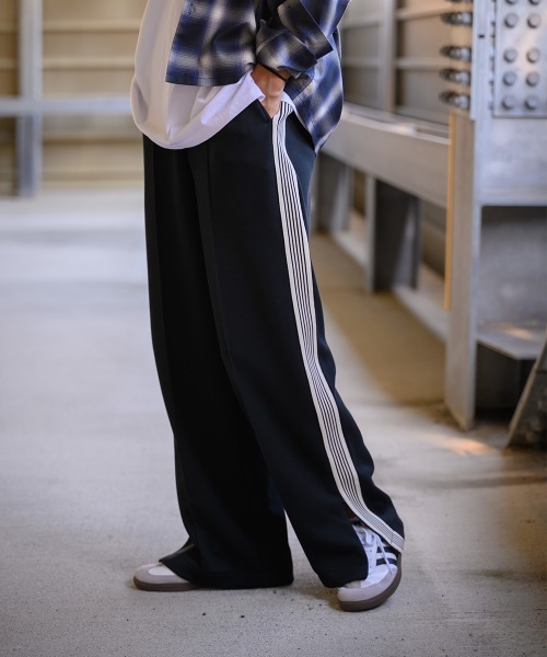 セール】メンズ ダンボールニットライン入りトラックパンツ