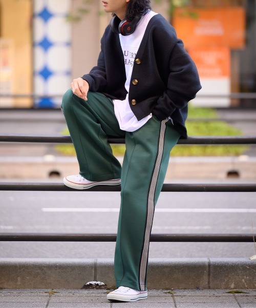 セール】メンズ ダンボールニットライン入りトラックパンツ