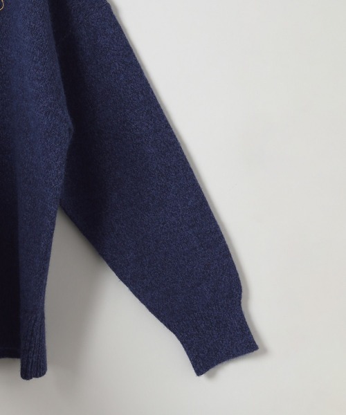 niko and...（ニコアンド）の「[MODE NORM CORE]エンブロイダリーニットプルオーバー（ニット/セーター・レディース・モカ/ベージュ/ネイビー・FREE）」の20枚目の写真