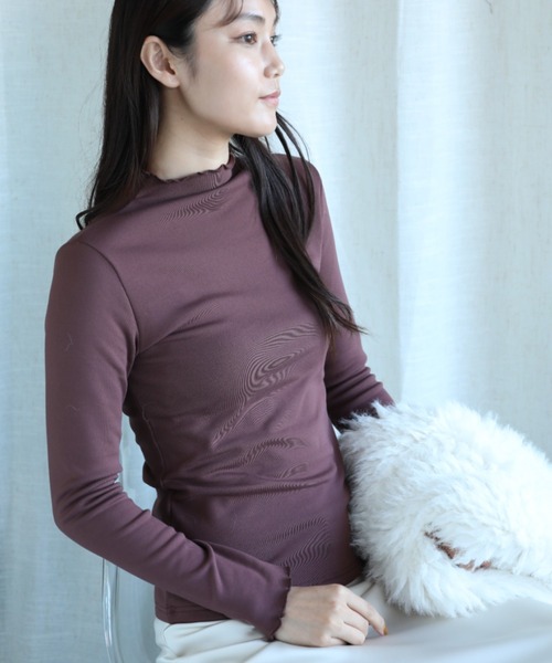 セール】【Aimoha】フリル裏起毛インナートップス（Tシャツ