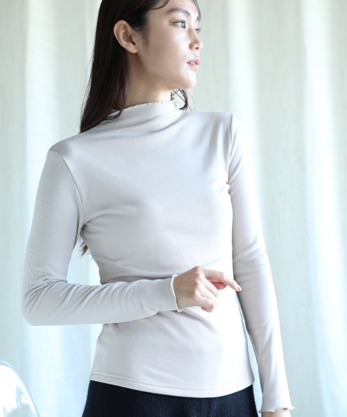 aimoha(アイモハ)の「【Aimoha】フリル裏起毛インナートップス (AW) (LV)(Tシャツ/カットソー・レディース・ベージュ/ホワイト/ブラウン/ブラック・SMALL/MEDIUM/LARGE/X-LARGE/XX-LARGE)」の20枚目の写真