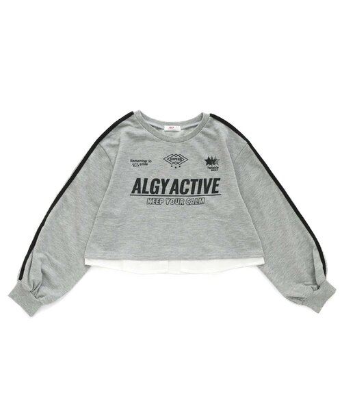 algy（アルジー）の「【ACTIVE】シャツドッキング風ゲームトレーナー（スウェット・キッズ・ネイビー/グリーン/グレー・MEDIUM/SMALL/X-SMALL/XX-SMALL）」の2枚目の写真