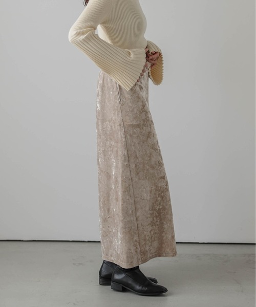 La-gemme（ラジェム）の「クラッシュベロアスカート（スカート・レディース・ブラウン/ベージュ/グレー・フリー）」の15枚目の写真