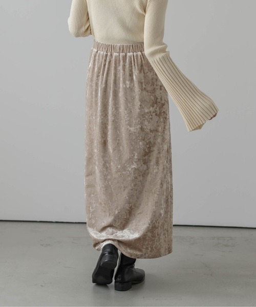 La-gemme（ラジェム）の「クラッシュベロアスカート（スカート・レディース・ブラウン/ベージュ/グレー・フリー）」の16枚目の写真