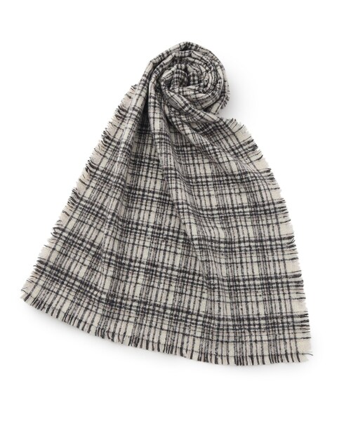 ITS'DEMO(イッツデモ)の「◆ラメ入りツイード風チェックストール(ストール/ショール・レディース・ベージュ系その他6/ベージュ系3/ホワイト系6・00)」の2枚目の写真