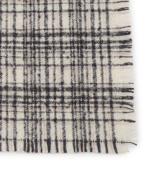 ITS'DEMO(イッツデモ)の「◆ラメ入りツイード風チェックストール(ストール/ショール・レディース・ベージュ系その他6/ベージュ系3/ホワイト系6・00)」の5枚目の写真