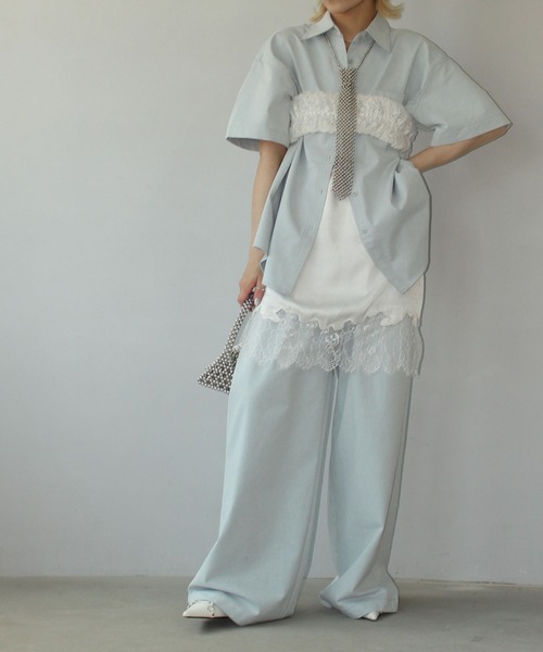 MAISON CHUCLLA（メゾンチュクラ）の「【MAISON CHUCLLA】レースレイヤー マルチバンド chwj24a05（その他トップス・レディース・ホワイト・FREE）」の3枚目の写真