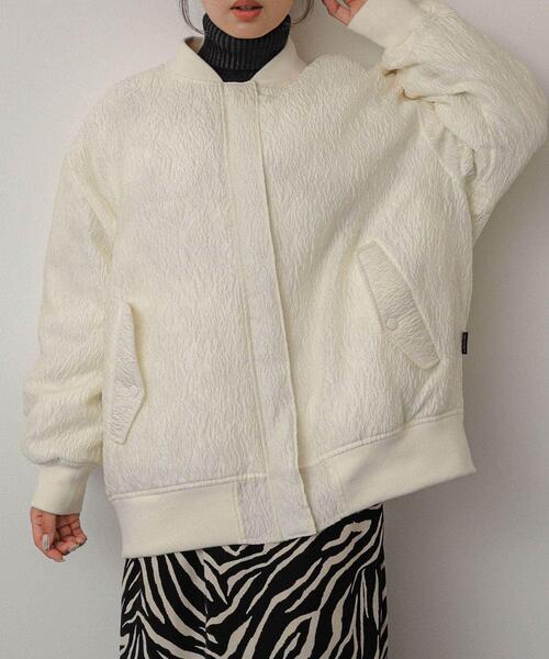 SENSE OF PLACE by URBAN RESEARCH（センスオブプレイスバイアーバンリサーチ）の「オーバーサイズMA-1（MA-1・レディース・ベージュ/アイボリー/ブラック・ONE）」の11枚目の写真