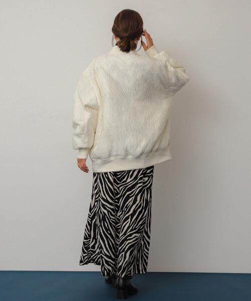 SENSE OF PLACE by URBAN RESEARCH（センスオブプレイスバイアーバンリサーチ）の「オーバーサイズMA-1（MA-1・レディース・ベージュ/アイボリー/ブラック・ONE）」の15枚目の写真