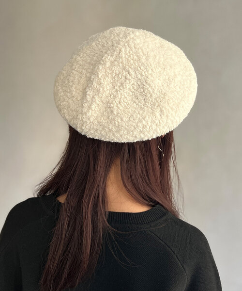 Chez toi（シェトワ）の「ブークレベレー帽（ハンチング/ベレー帽・レディース・グレー/アイボリー/ブラック・FREE）」の9枚目の写真