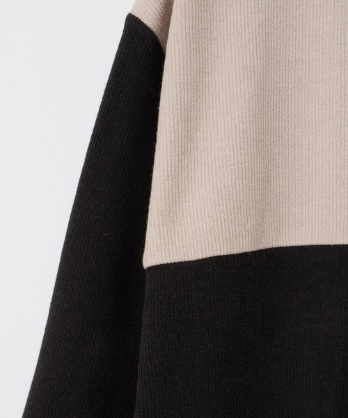 Honeys（ハニーズ）の「【ハニぽか】配色チュニック（チュニック・レディース・ピンクベージュ/ブルー/ブラック×ベージュ/ミント・M/L/LL）」の16枚目の写真