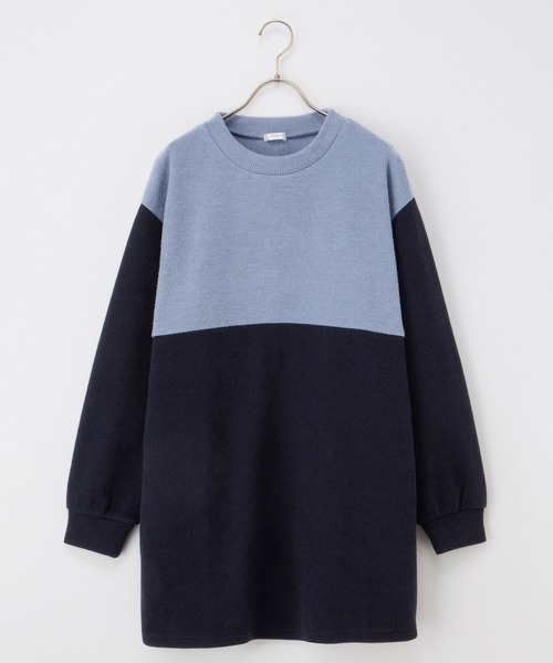 Honeys（ハニーズ）の「【ハニぽか】配色チュニック（チュニック・レディース・ピンクベージュ/ブルー/ブラック×ベージュ/ミント・M/L/LL）」の17枚目の写真