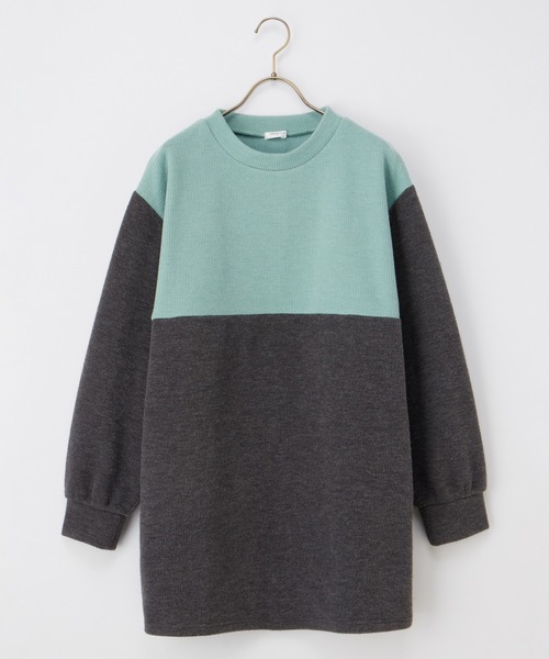 Honeys（ハニーズ）の「【ハニぽか】配色チュニック（チュニック・レディース・ピンクベージュ/ブルー/ブラック×ベージュ/ミント・M/L/LL）」の19枚目の写真