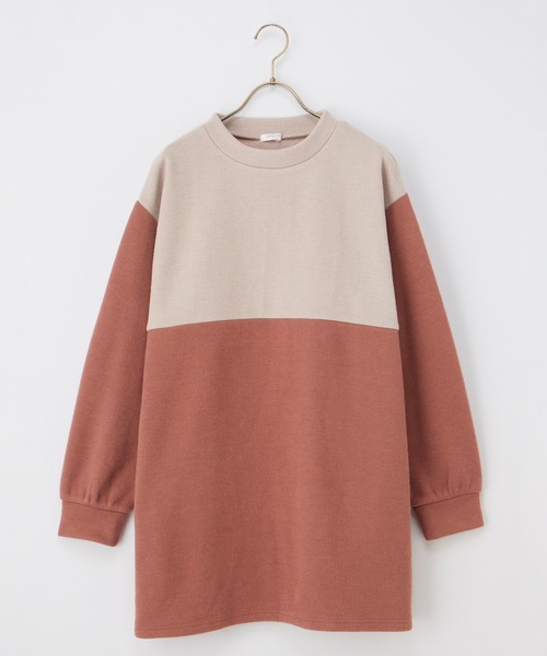 Honeys（ハニーズ）の「【ハニぽか】配色チュニック（チュニック・レディース・ピンクベージュ/ブルー/ブラック×ベージュ/ミント・M/L/LL）」の21枚目の写真