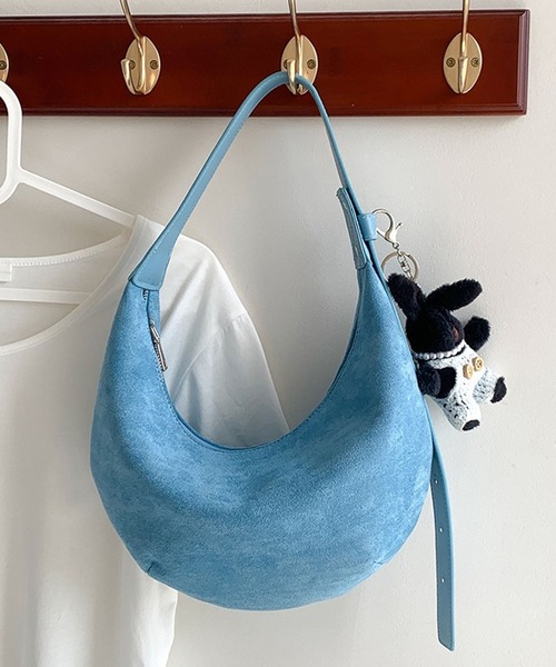 Aimeine エメイン　 ハーフムーン3wayハンドルバック　ミント セール】ハーフムーンワンハンドルバッグ/ロングベルトスエード