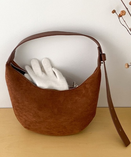 aimeine エメイン　ハーフムーン3wayハンドルバック　ダークブラウン BA4706AW004146_fw_thumbM.jpg