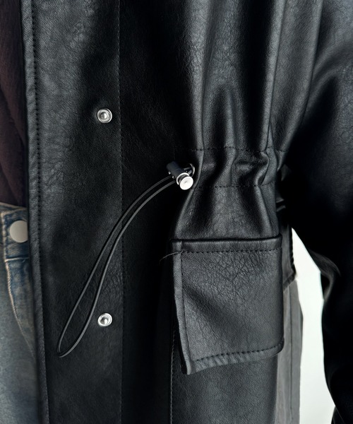 セール】洗練された抜け感を纏う。ヴィンテージ風フェイクレザー