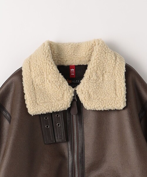 Alpha Industries（アルファインダストリーズ）の「＜ALPHA INDUSTRIES＞ B-3 ムートンタッチ ジャケット（ブルゾン・メンズ・ダークブラウン/ブラック・L/M/XL）」の4枚目の写真