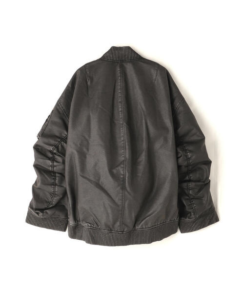 WHITELAND（ホワイトランド）の「WHITELAND/ホワイトランド/BIG PU MA-1（MA-1・レディース・チャコールグレー・F）」の17枚目の写真