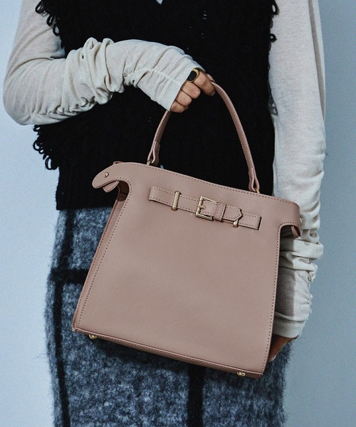 HUNDRED】ベルトモチーフハンドバッグ ハンドバッグ ショルダーバッグ