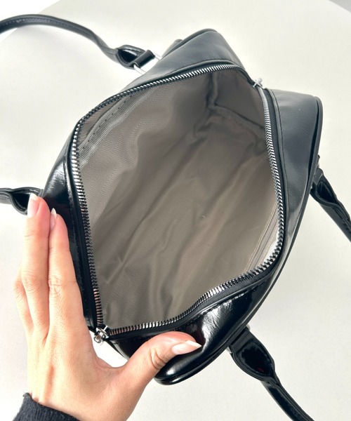 コムデギャルソン　ダブルジップ　ダブルファスナー　バッグ COMME des GARCONS - 廃番 コムデギャルソン オリジナル 合皮