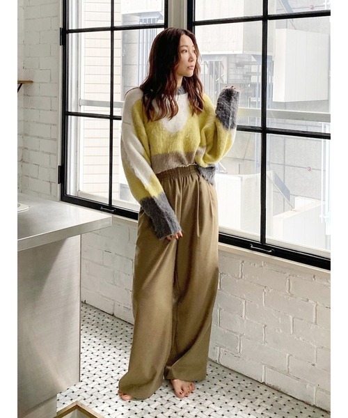 Ungrid(アングリッド)の「カットオフデザインラフ起毛タックパンツ(その他パンツ・レディース・チャコールグレー/ベージュ・SMALL/MEDIUM)」の8枚目の写真