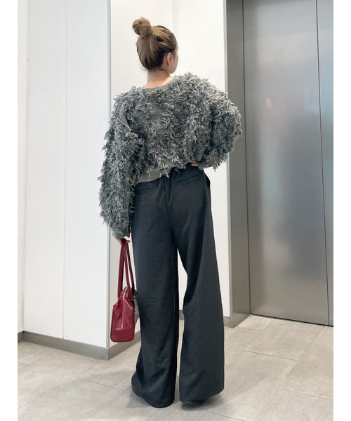 Ungrid(アングリッド)の「カットオフデザインラフ起毛タックパンツ(その他パンツ・レディース・チャコールグレー/ベージュ・SMALL/MEDIUM)」の7枚目の写真