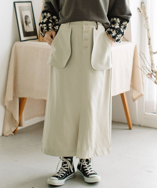 【セール】アウトポケットナロースカート（スカート）｜POU DOU DOU（プードゥドゥ） 5,005円