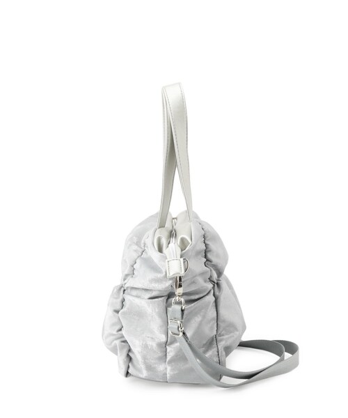 SHOO・LA・RUE（シューラルー）の「◆【2WAY】シャイニーくしゅくしゅトートバッグ（トートバッグ・レディース・シルバー/ダークブラウン/グレー/ブラック・00）」の7枚目の写真