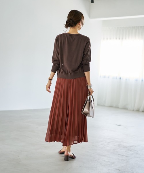STYLE DELI(スタイルデリ)の「シフォンジョーゼットプリーツスカート(スカート・レディース・ホワイト系その他/ブルー系その他/ブラウン系その他・SMALL/MEDIUM)」の9枚目の写真