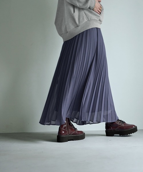 STYLE DELI(スタイルデリ)の「シフォンジョーゼットプリーツスカート(スカート・レディース・ホワイト系その他/ブルー系その他/ブラウン系その他・SMALL/MEDIUM)」の13枚目の写真