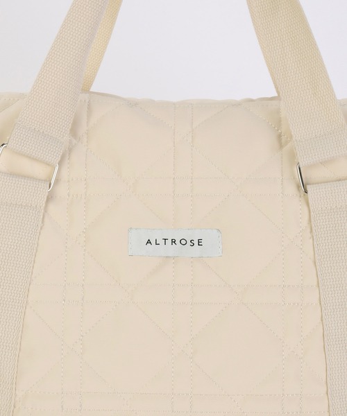ALTROSE(アルトローズ)の「キルティング キルト トラベル 2way ボストン キャリーオン ナイロン マット(ボストンバッグ・レディース・グレー/ブラック/アイボリー・FREE)」の22枚目の写真