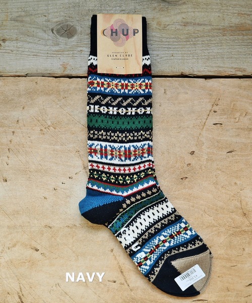 CHUP（チュプ）の「CHUP(チュプ) "SOUND WAVE(サウンドウェーブ)" ソックス　数量限定生産（ソックス/靴下・レディース・グリーン系その他/ブルー系その他/ネイビー/ライトグレー・SMALL/MEDIUM）」の2枚目の写真