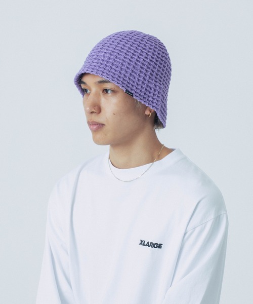 XLARGE(エクストララージ)の「WAFFLE HAT(ハット・メンズ・ブラック/パープル/ライム・ONE SIZE)」の12枚目の写真